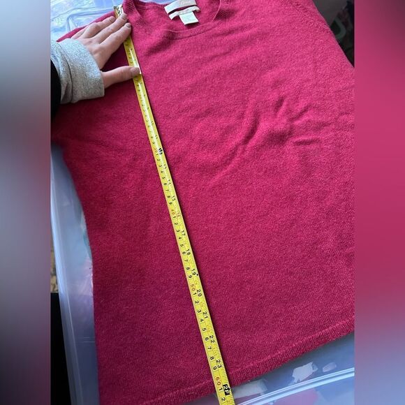Women’s Fionn 100% 2 Ply Cashmere Red Pullover Sweater Size X-Large xl raspberry - Picture 5 of 5